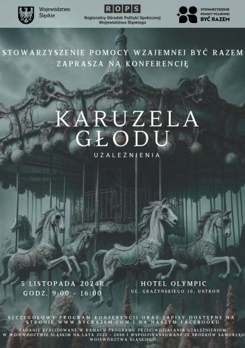 Powiększ zdjęcie: Plakat zawiera zaproszenie do udziału w konferencji z dokładną datą i miejscem spotkania oraz informacje o organizatorach konferencji wraz z adresem strony internetowej, gdzie dostępne są bardziej szczegółowe informacje